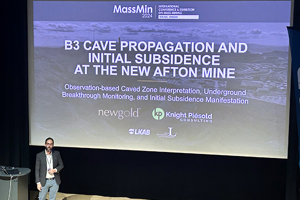 Kevin Davenport of Knight Piésold Canada Presents Block Cave Mining Study at MassMin 2024