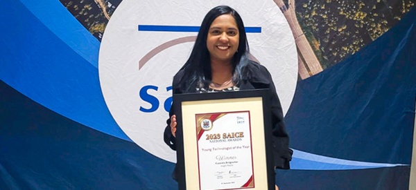 Kissandra Bridgmohan, de Knight Piésold Southern Africa, nombrada Joven Tecnóloga del Año en SAICE